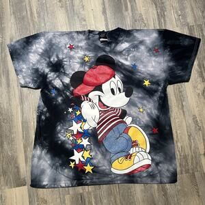 Vintage Mickey Unlimited Tie-Dye T-Shirt Men's 1X Disney Mickey Mouse Graphic